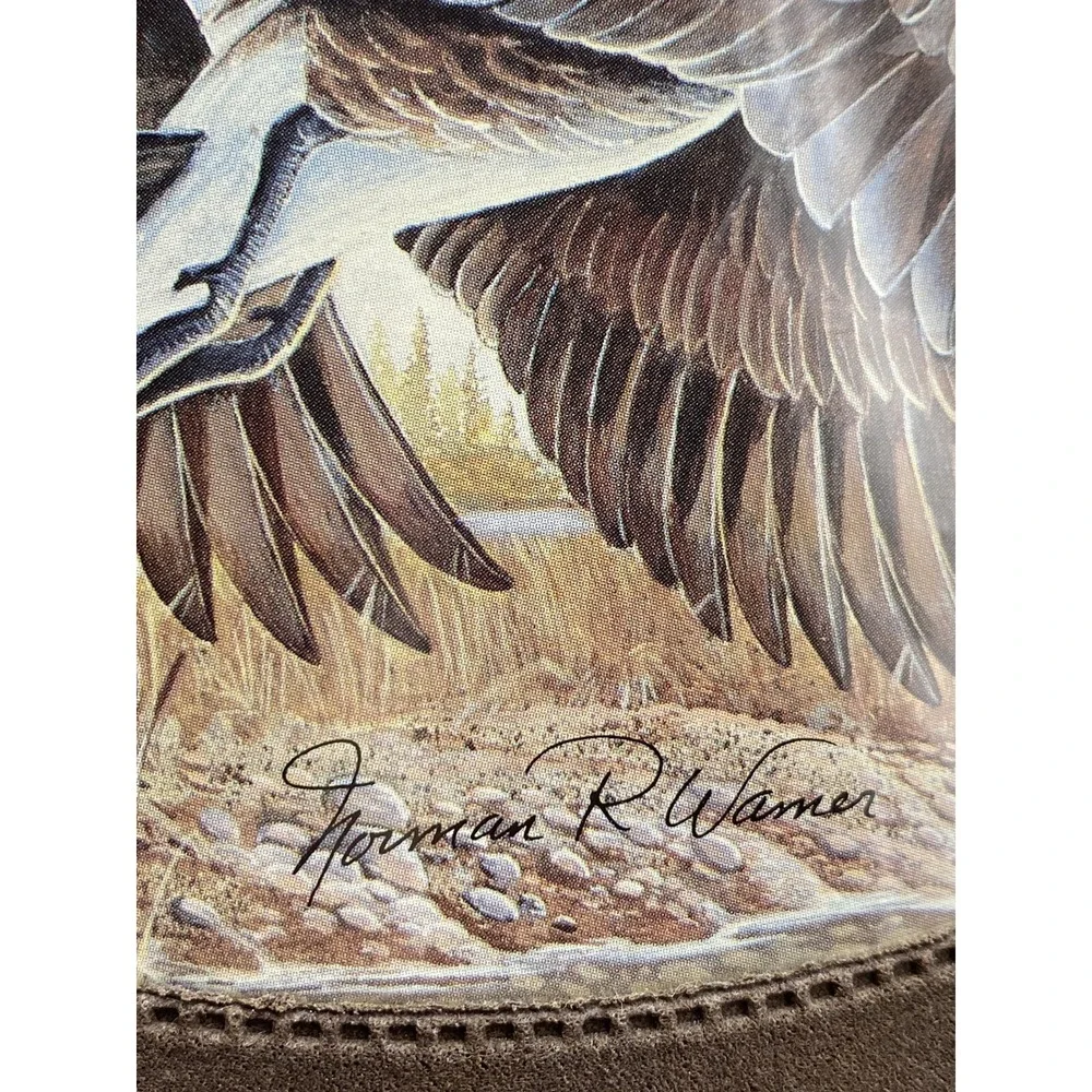 Vintage 60s Norman R. Wamer Ice Bucket Brown Canada Geese‎ MCM Barware Man Cave